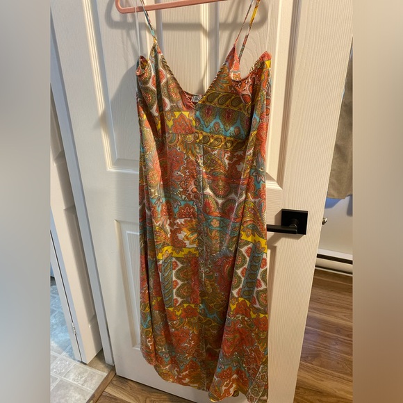 Suzy Shirt Satin Dress - Picture 1 of 3